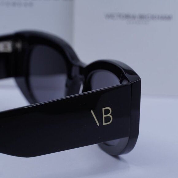 Victoria Beckham VB654S 001 Oval Sunglasses – Black/Grey - Picture 9 of 10